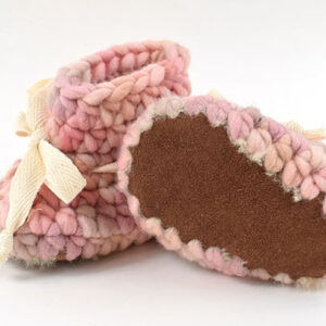 Rose-Gold Baby Booties